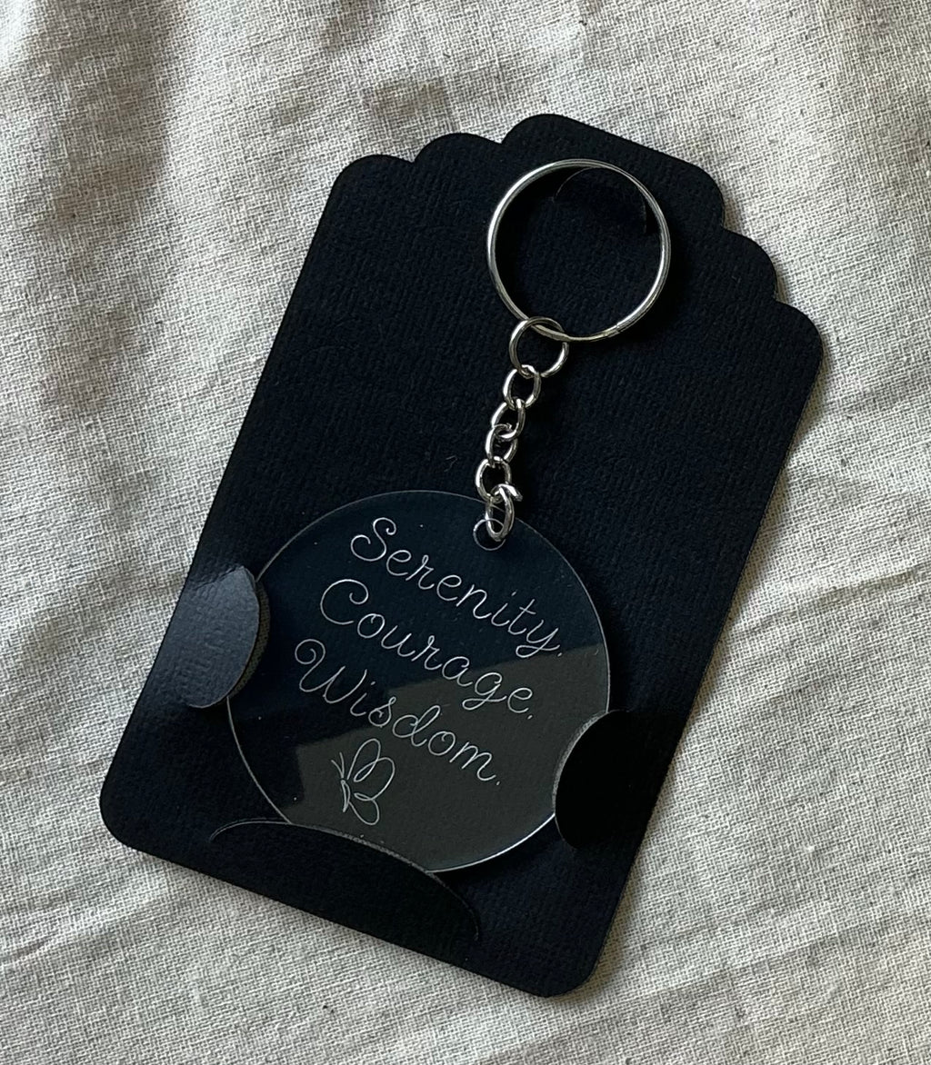 Serenity. Courage. Wisdom. - Engraved Keychain Vol. I