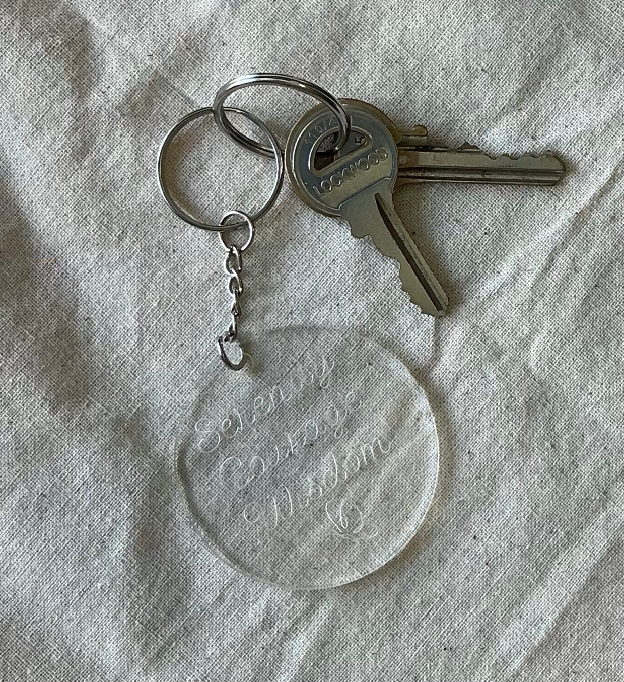 Serenity. Courage. Wisdom. - Engraved Keychain Vol. I