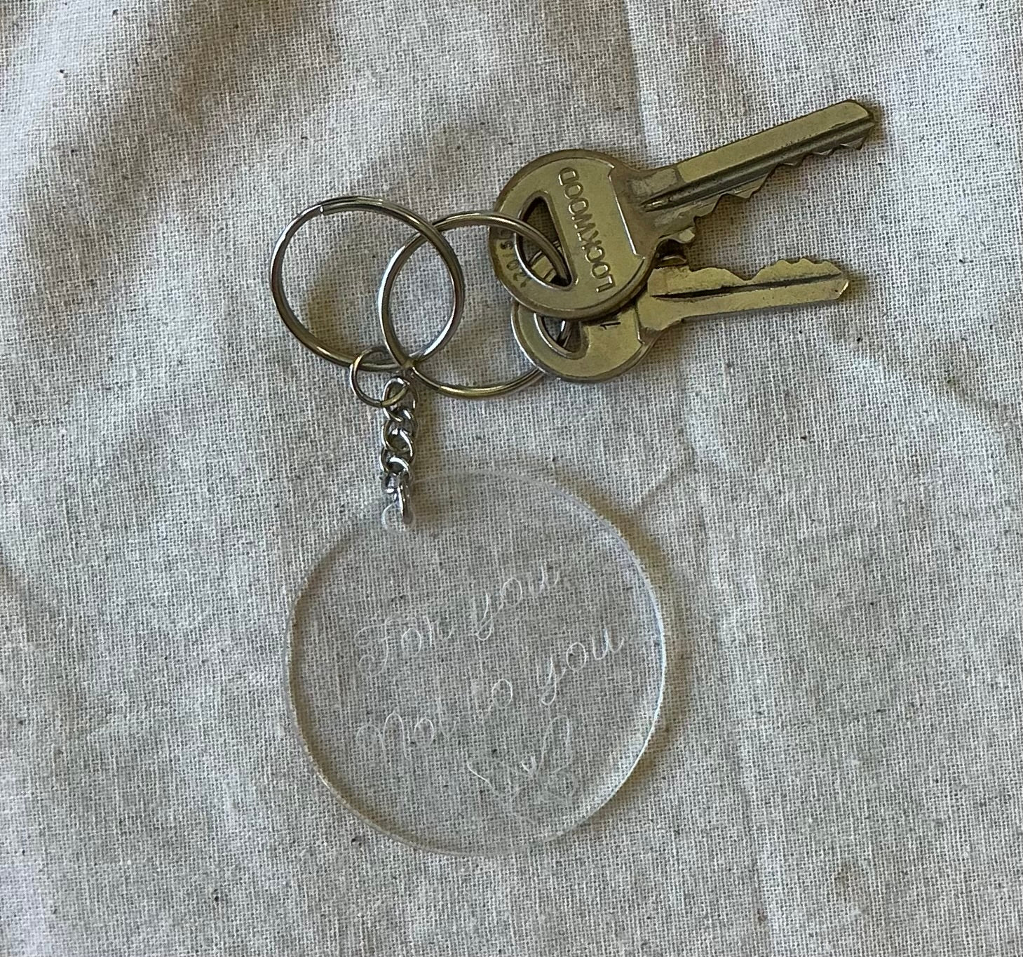 For you. Not to you. - Engraved Keychain Vol. I